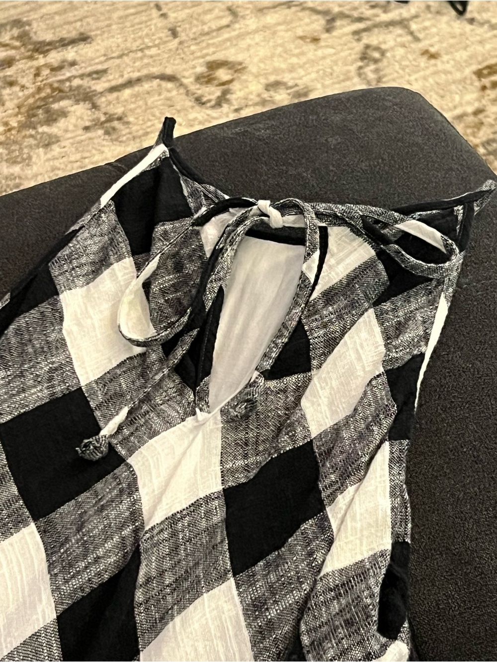Anthropologie Cloth & Stone Frayed Gingham Dress - Picture 6 of 10